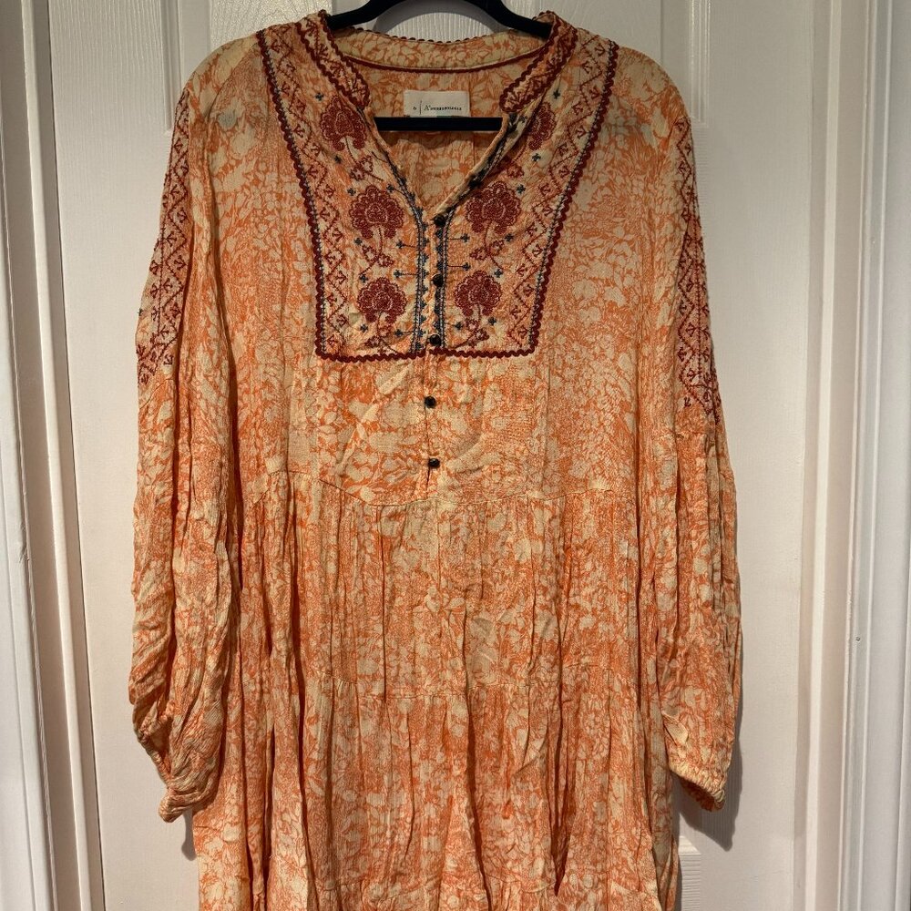 EUC ANTHROPOLOGIE PLUS SIZE 2XL/3XL EMBROIDERED TUNIC TOP